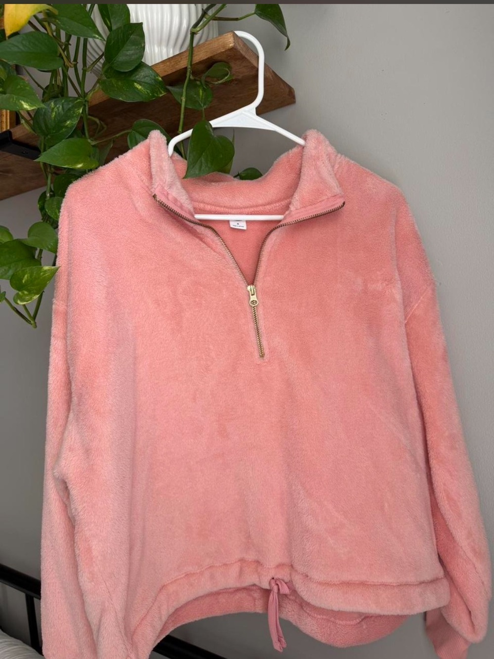 Pastel pink furry Old navy pullover